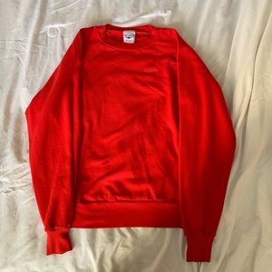 Red crew neck